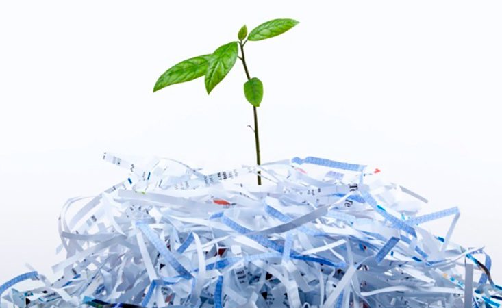 El papel en la ruta de los objetivos empresariales medioambientales